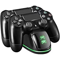 Los mejores  - PICTEK Cargador Mando PS4- Soporte Mando ps4 USB con LED Indicador- Estación de Carga ps4- Compatible con Playstation4…